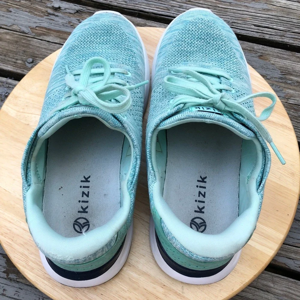 Kizik Lima Sneakers Green Womens 11 Mens 9.5 Spearmint Hands Free Knit Shoes